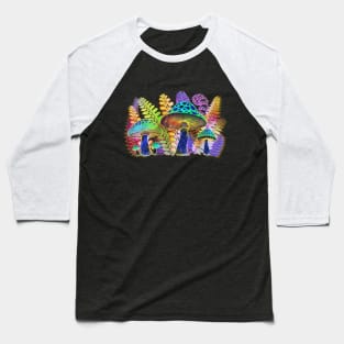 Glowing Mushrooms Baseball T-Shirt